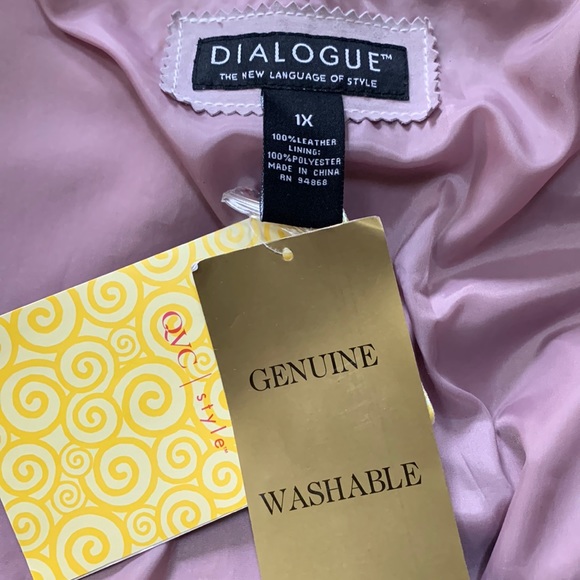 NWOT Lilac washable suede jacket size 1X QVC Dialogue - Picture 5 of 7